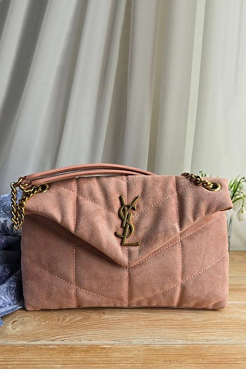 Замшевая сумка Yves Saint Laurent Lou Puffer 30x19 см   
