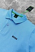 Мужское поло Hugo Boss голубого цвета