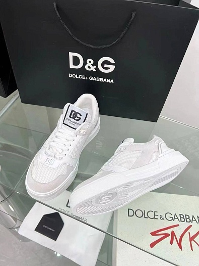 Женские комбинированные кроссовки Dolce&Gabbana New Roma   