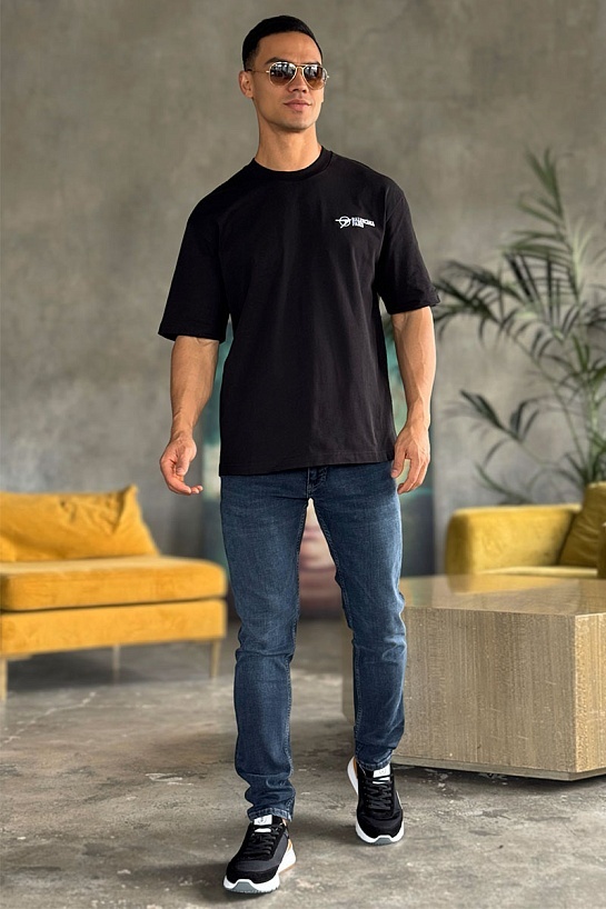 Оверсайз футболка Balenciaga Paris - Black