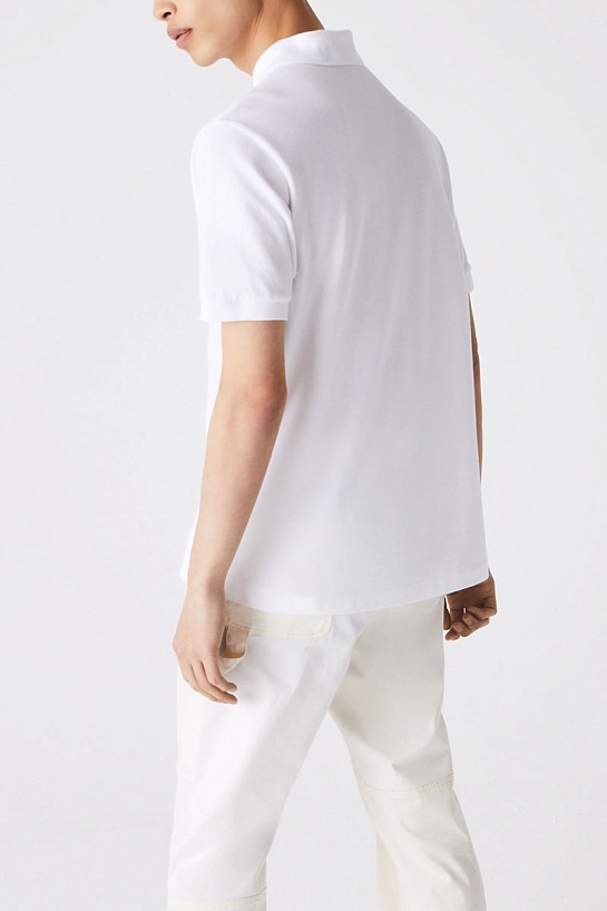 Мужское белое поло Lacoste Classic Fit
