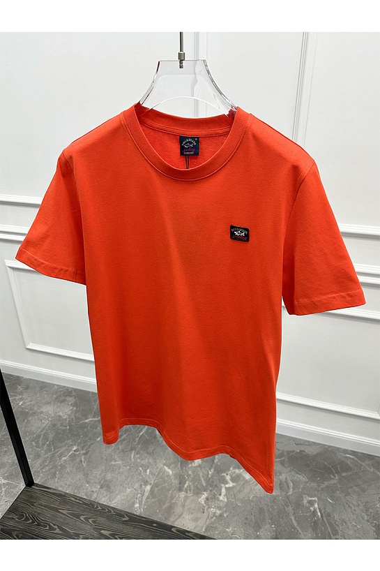 Футболка оранжевого цвета Paul & Shark logo-patch