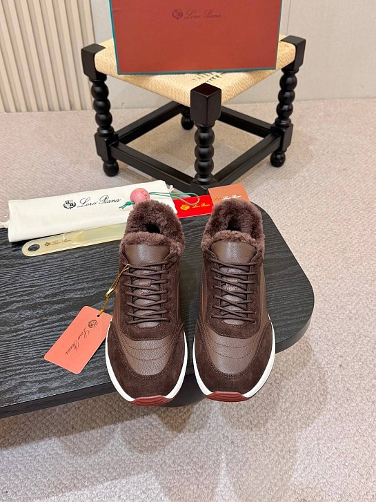 Кроссовки с мехом Loro Piana Week End Walk Evo premium