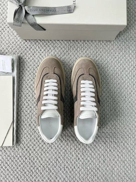 Женские замшевые кроссовки Brunello Cucinelli premium