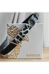 Кожаный чёрный ремень Versace (длина 90 / 95 см)