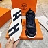 Кроссовки с мехом Hermes Bouncing high-top - Navy