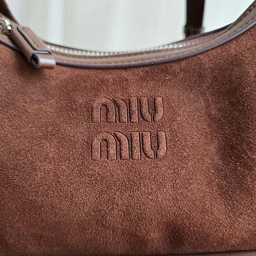 Женская замшевая сумка MIU MIU 34x23 см   