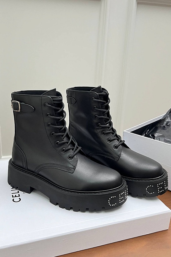 Женские кожаные ботинки Celine premium