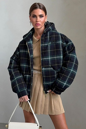 Женская куртка MIU MIU в клетку   