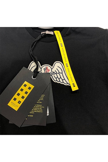 Женская оверсайз футболка Moncler 8 Palm Angels - Black   