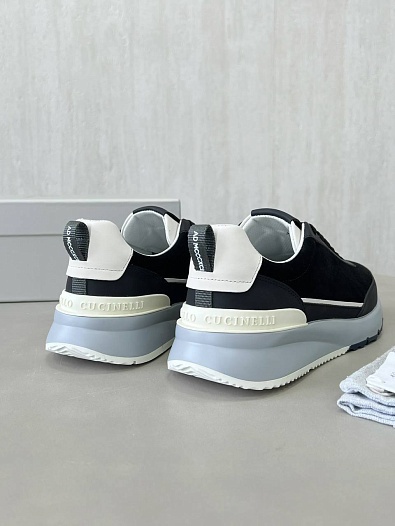 Замшевые кроссовки Brunello Cucinelli Premium - Black   