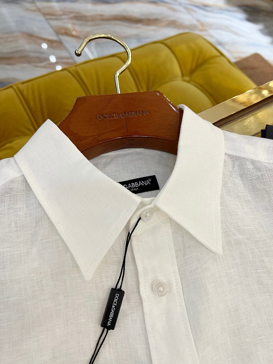 Льняная рубашка Dolce & Gabbana Premium - White