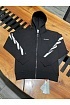 Чёрная оверсайз кофта Off-White Wave diag print