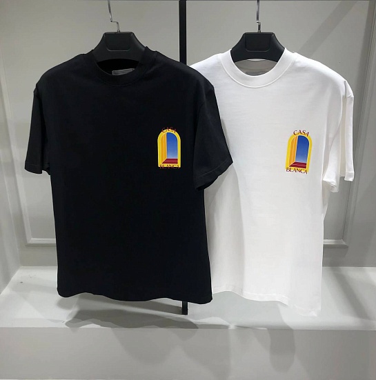 Белая футболка Casablanca L'Arche De Jour