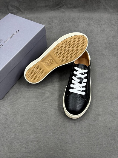 Мужские кожаные кроссовки Brunello Cucinelli   