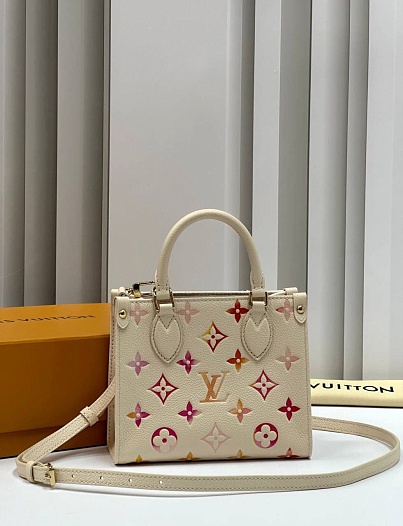 Женская кожаная сумка Louis Vuitton On The Go BB Premium 18x15x8.5 см   