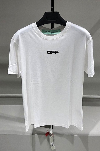 Белая оверсайз футболка Off-White "Cabin Baggage"   
