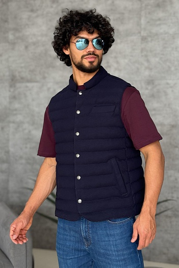 Мужской синий жилет Loro Piana   