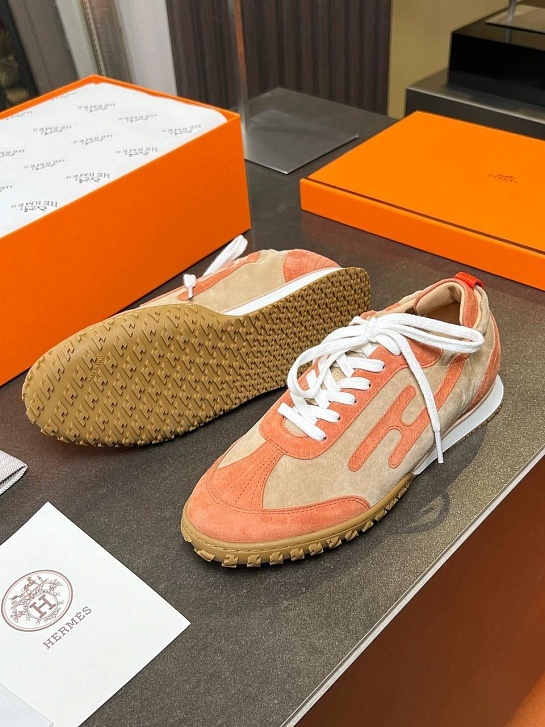 Женские комбинированные кроссовки Hermes Premium