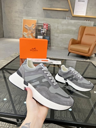 Мужские кроссовки Hermes - Grey   