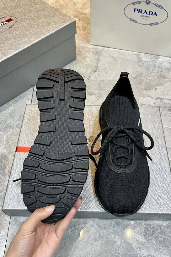 Мужские текстильные кроссовки Prada