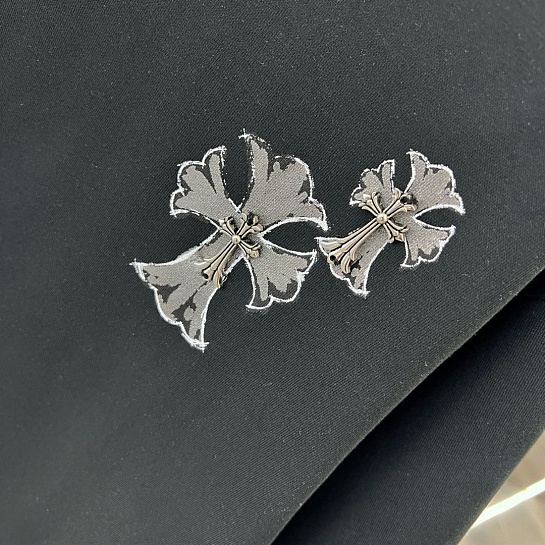 Чёрная оверсайз футболка Chrome Hearts Premium