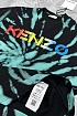 Мужская чёрная футболка Kenzo Logo Tie-Dye