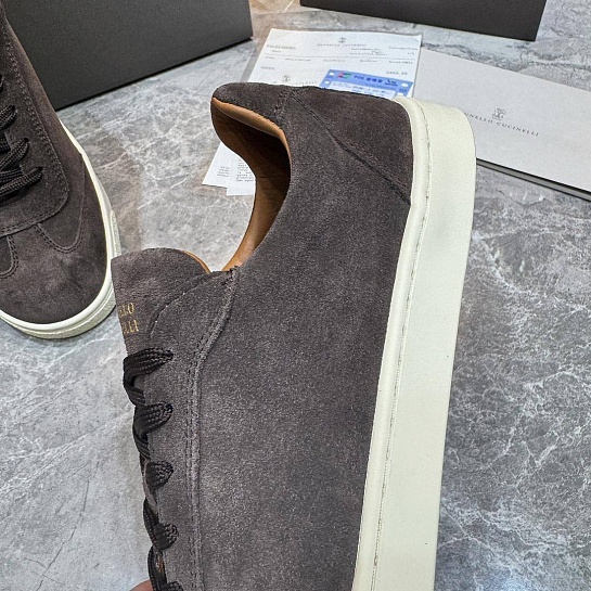 Мужские замшевые кроссовки Brunello Cucinelli