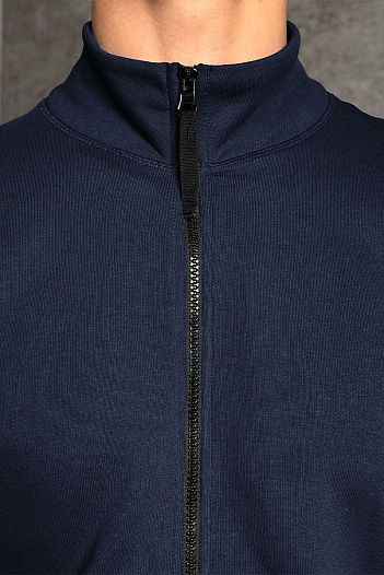 Кофта тёмно-синего цвета Stone Island Zip-Up Compass-patch   