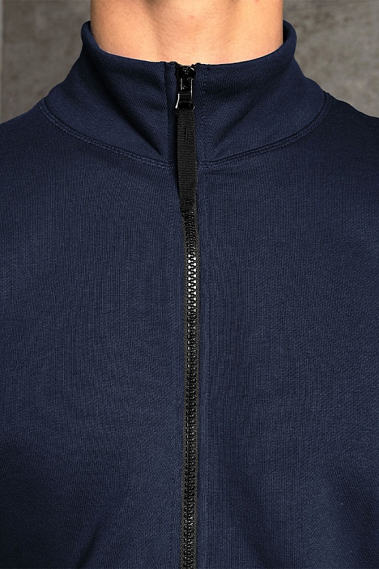 Кофта тёмно-синего цвета Stone Island Zip-Up Compass-patch
