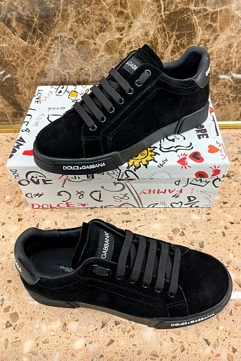 Мужские замшевые кроссовки Dolce&Gabbana   
