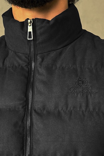 Мужской чёрный жилет Loro Piana   
