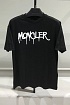Мужская чёрная футболка Moncler spray logo-print