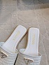 Женские шлёпанцы Prada белого цвета