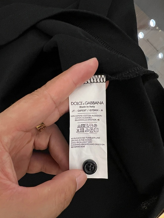 Мужское поло Dolce & Gabbana Premium - Black