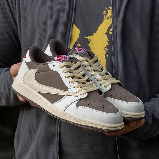 Кроссовки Travis Scott x Nike Air Jordan 1 Low "Reverse Mocha" Premium