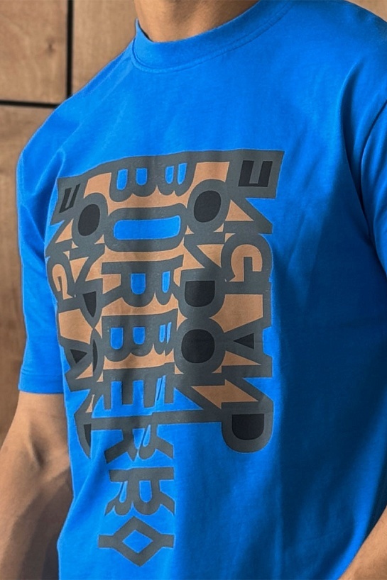 Синяя футболка Burberry London England