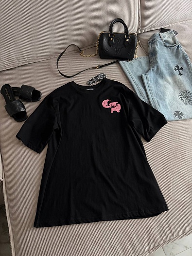 Женская оверсайз футболка Chrome Hearts premium   