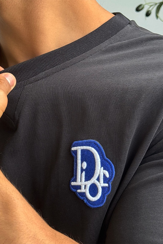 Чёрная оверсайз футболка Dior