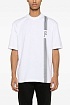 Мужская белая футболка Ferragamo college stripes