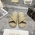 Женские кожаные шлёпанцы Dior D-Cross - Beige