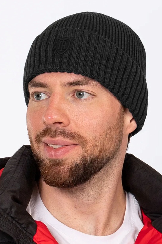 Шапка на флисе Tommy Hilfiger logo-patch - Black