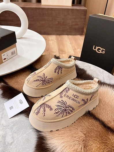 Женские замшевые ботинки UGG Tazz Platform Erewhon - Beige   