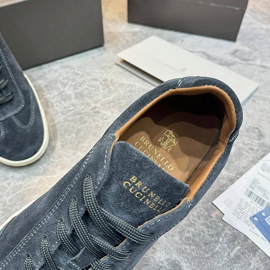 Мужские замшевые кроссовки Brunello Cucinelli