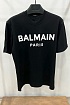 Футболка чёрного цвета Balmain Paris logo-print
