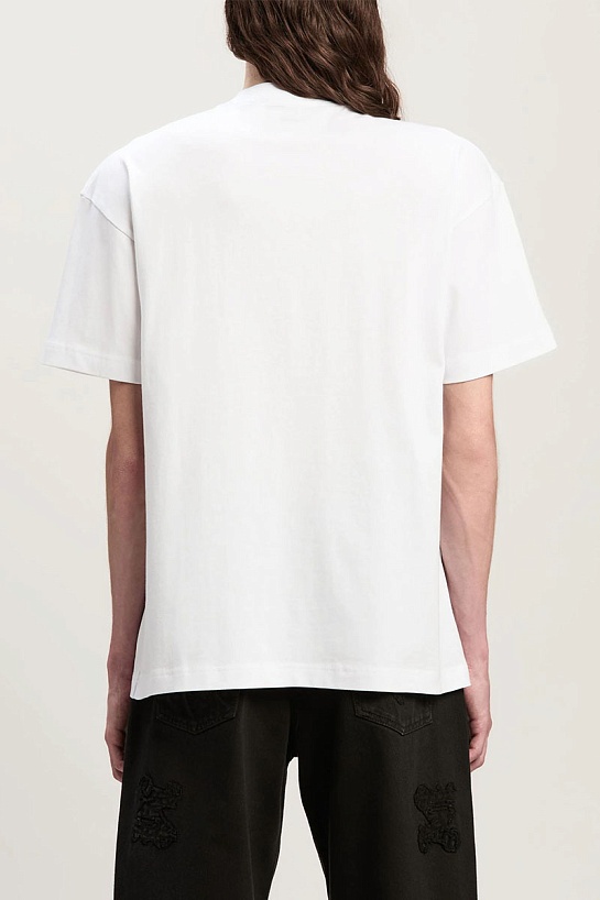 Белая футболка Palm Angels Los Angeles monogram spray