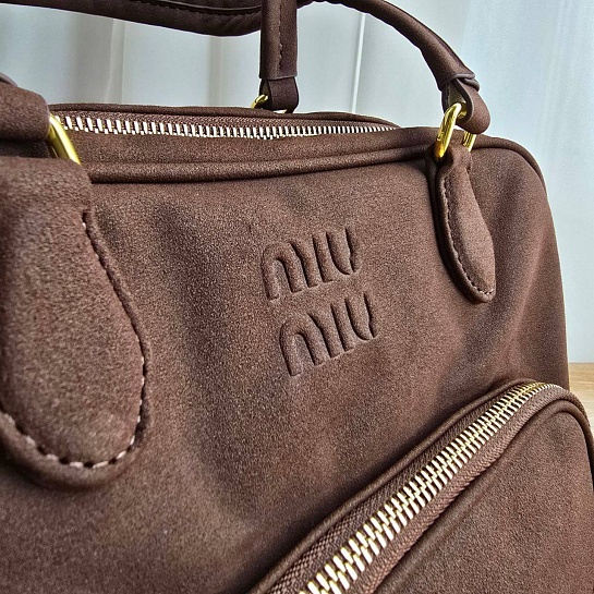 Замшевая сумка MIU MIU 30x19 см - Brown
