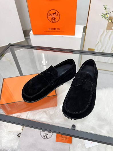 Женские замшевые лоферы Hermes   