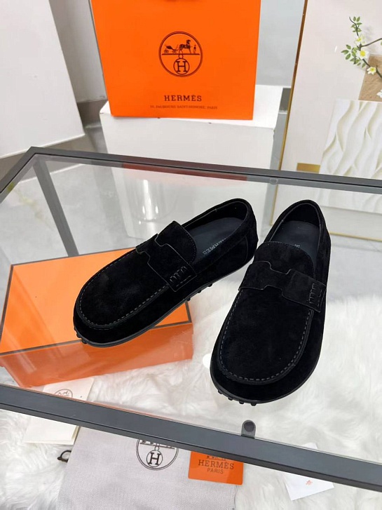 Женские замшевые лоферы Hermes