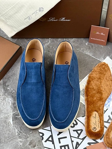 Мужские лоферы с меховой стелькой Loro Piana   